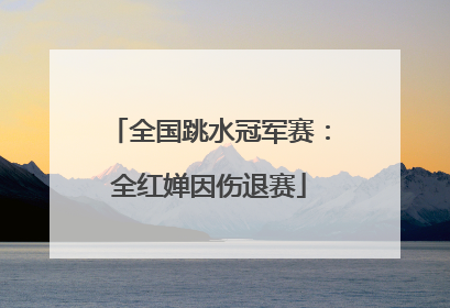 全国跳水冠军赛：全红婵因伤退赛