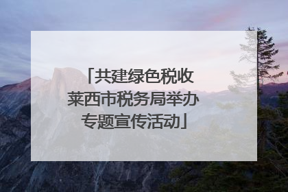 共建绿色税收 莱西市税务局举办专题宣传活动