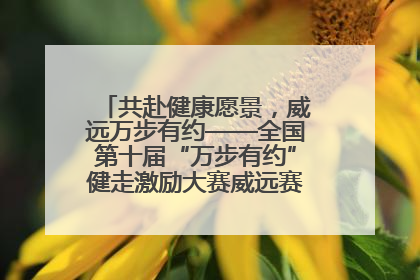 共赴健康愿景，威远万步有约——全国第十届“万步有约”健走激励大赛威远赛区启动仪式