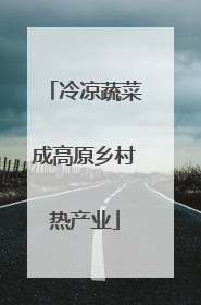 冷凉蔬菜成高原乡村热产业