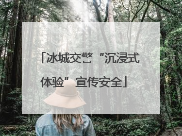 冰城交警“沉浸式体验”宣传安全