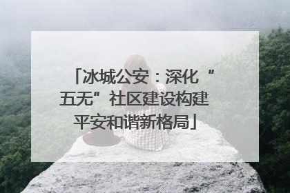 冰城公安：深化“五无”社区建设构建平安和谐新格局