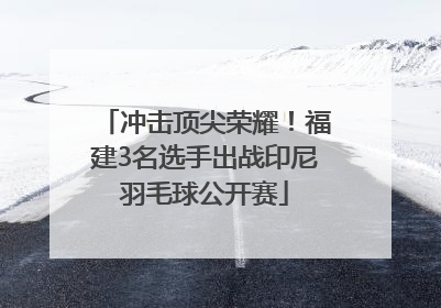 冲击顶尖荣耀！福建3名选手出战印尼羽毛球公开赛
