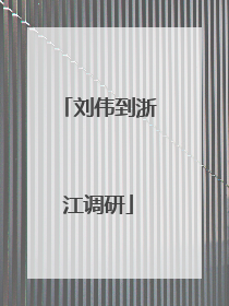 刘伟到浙江调研
