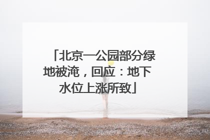 北京一公园部分绿地被淹，回应：地下水位上涨所致