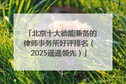 北京十大德能兼备的律师事务所好评排名（2025遥遥领先）
