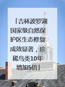 吉林波罗湖国家级自然保护区生态修复成效显著，珍稀鸟类10年增加5倍