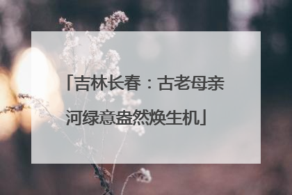 吉林长春：古老母亲河绿意盎然焕生机