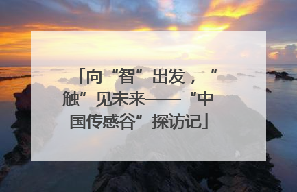 向“智”出发，“触”见未来——“中国传感谷”探访记