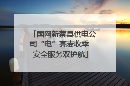 国网新蔡县供电公司“电”亮麦收季 安全服务双护航