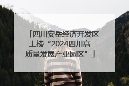 四川安岳经济开发区上榜“2024四川高质量发展产业园区”