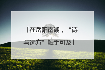 在岳阳南湖，“诗与远方”触手可及
