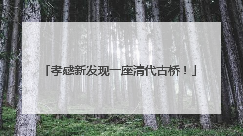 孝感新发现一座清代古桥！