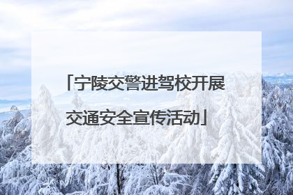 宁陵交警进驾校开展交通安全宣传活动