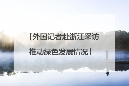 外国记者赴浙江采访推动绿色发展情况