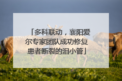 多科联动，襄阳爱尔专家团队成功修复患者断裂的泪小管