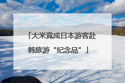 大米竟成日本游客赴韩旅游“纪念品”