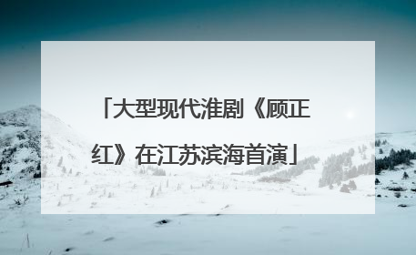 大型现代淮剧《顾正红》在江苏滨海首演