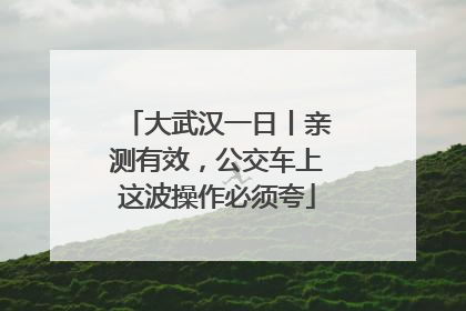 大武汉一日丨亲测有效，公交车上这波操作必须夸