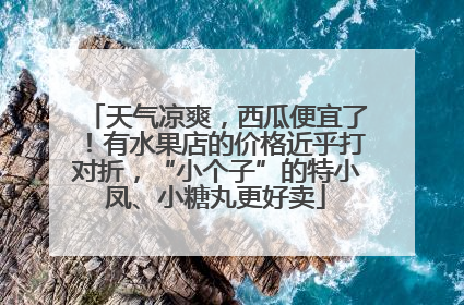 天气凉爽，西瓜便宜了！有水果店的价格近乎打对折，“小个子”的特小凤、小糖丸更好卖