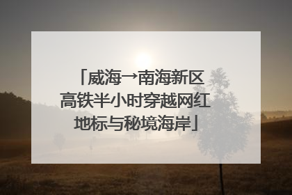 威海→南海新区 高铁半小时穿越网红地标与秘境海岸