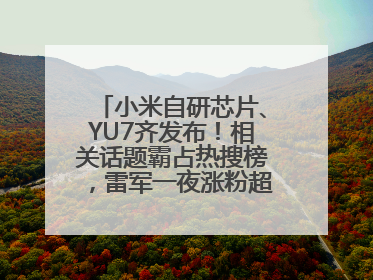 小米自研芯片、YU7齐发布！相关话题霸占热搜榜，雷军一夜涨粉超20万