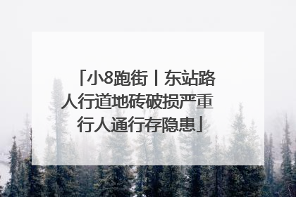 小8跑街丨东站路人行道地砖破损严重 行人通行存隐患