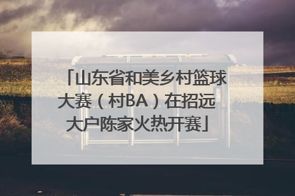 山东省和美乡村篮球大赛（村BA）在招远大户陈家火热开赛