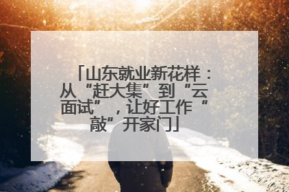 山东就业新花样：从“赶大集”到“云面试”，让好工作“敲”开家门