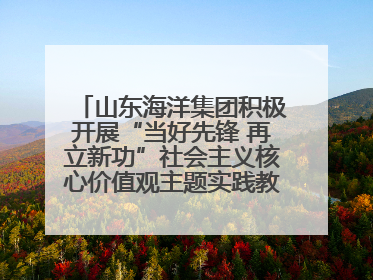 山东海洋集团积极开展“当好先锋 再立新功”社会主义核心价值观主题实践教育月活动