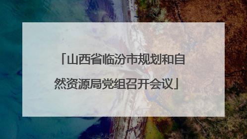 山西省临汾市规划和自然资源局党组召开会议