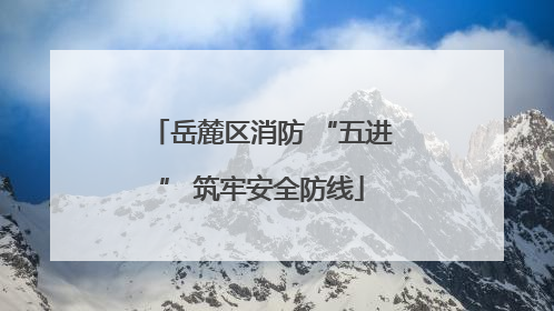 岳麓区消防 “五进” 筑牢安全防线