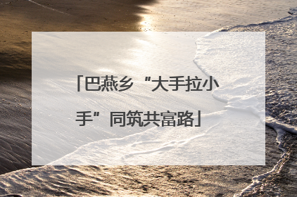 巴燕乡“大手拉小手”同筑共富路