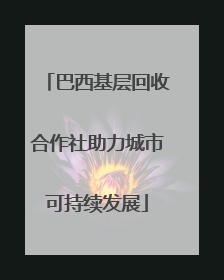 巴西基层回收合作社助力城市可持续发展