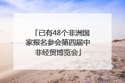 已有48个非洲国家报名参会第四届中非经贸博览会