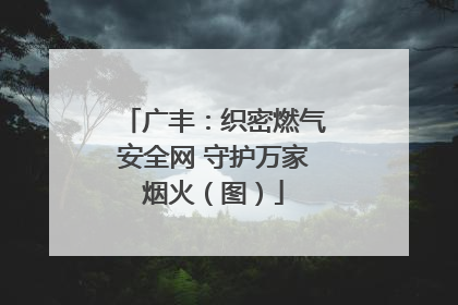 广丰：织密燃气安全网 守护万家烟火（图）