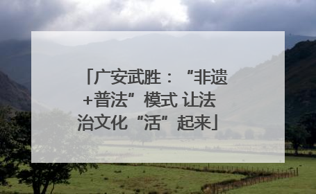 广安武胜：“非遗+普法”模式 让法治文化“活”起来