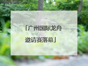 广州国际龙舟邀请赛落幕