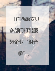 广西融安县多部门打出服务企业“组合拳”