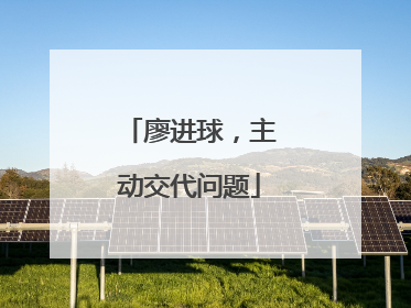 廖进球，主动交代问题