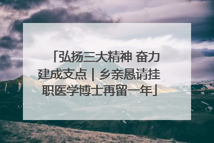 弘扬三大精神 奋力建成支点｜乡亲恳请挂职医学博士再留一年