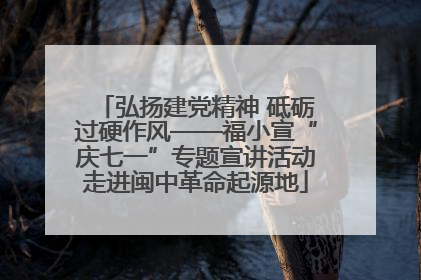 弘扬建党精神 砥砺过硬作风——福小宣“庆七一”专题宣讲活动走进闽中革命起源地