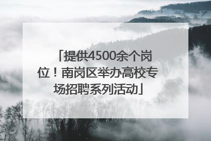 提供4500余个岗位！南岗区举办高校专场招聘系列活动