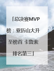 总决赛MVP榜：亚历山大升至榜首 卡鲁索排名第三