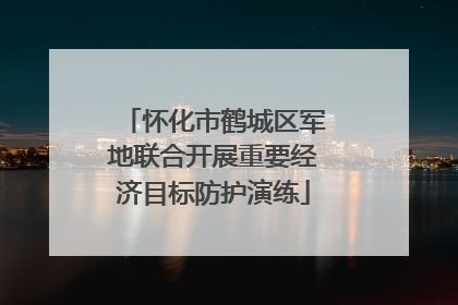 怀化市鹤城区军地联合开展重要经济目标防护演练