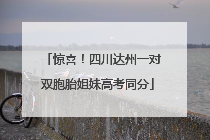 惊喜！四川达州一对双胞胎姐妹高考同分