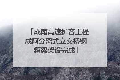 成南高速扩容工程成阿分离式立交桥钢箱梁架设完成