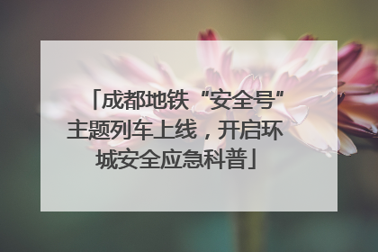 成都地铁“安全号”主题列车上线，开启环城安全应急科普