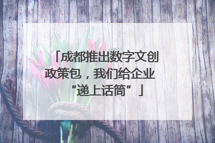 成都推出数字文创政策包，我们给企业“递上话筒”
