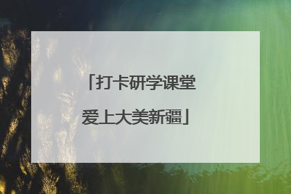 打卡研学课堂 爱上大美新疆